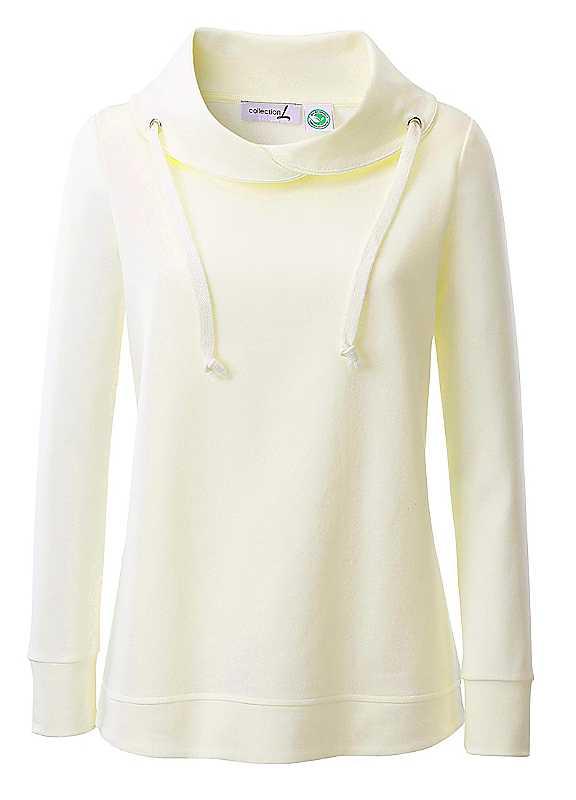 Plus Size Cowl Neck Sweatshirt - Off White - Size 12 on Productcaster.