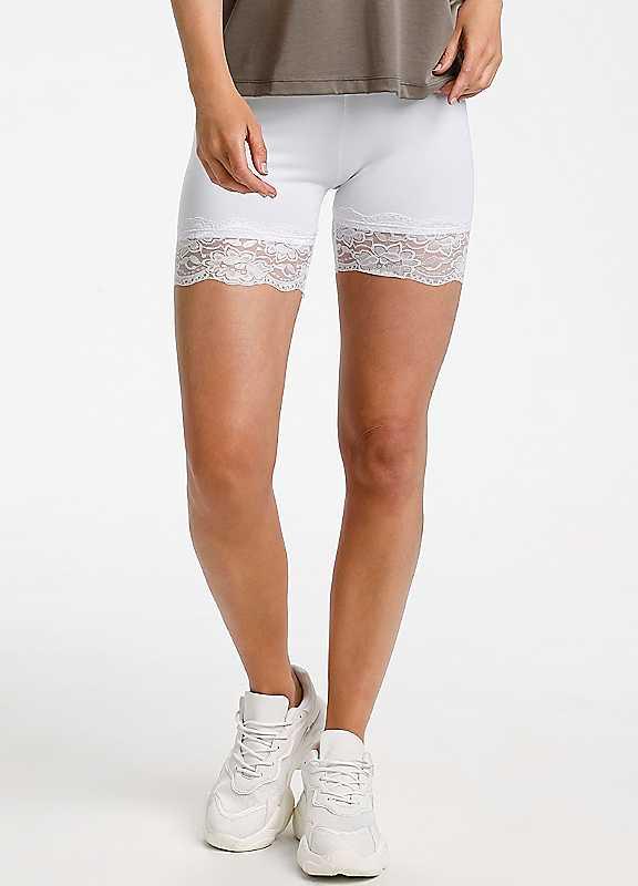 Plus Size Cream Matilda Biker Shorts - Optical White - Size 8 on Productcaster.