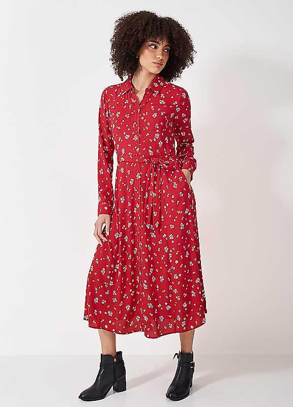 Crew Clothing Company Sienna Dress - Red Print - Size 10 on Productcaster.