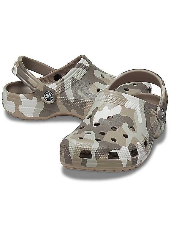 Crocs Brown Seasonal Camo Sandals - Size 7 on Productcaster.