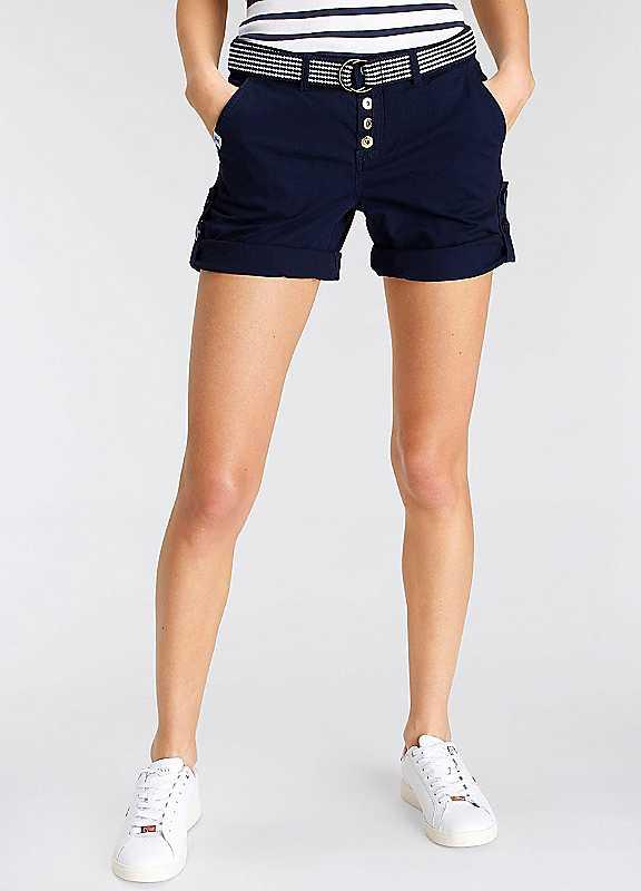 DELMAO Belted Chino Shorts - Marine - Size 14 on Productcaster.