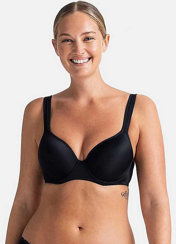 DORINA Underwired T-Shirt Bra - Black - Size 36D on Productcaster.