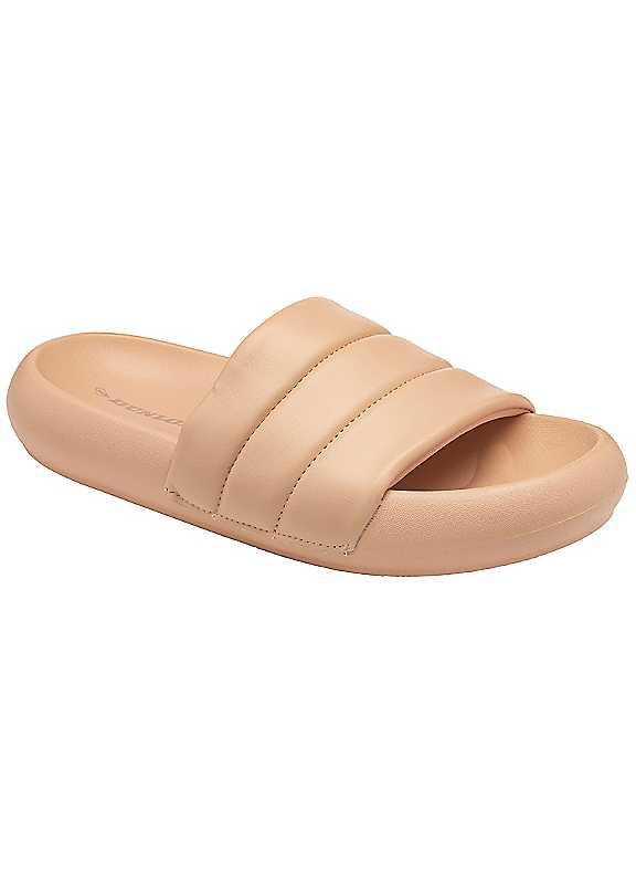 Dunlop Nude Yazmin Padded Sliders - Size 4 on Productcaster.