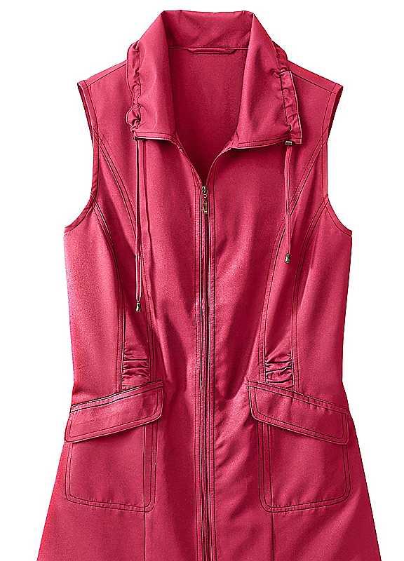 Easy Care Casual Gilet - RED - Size 28 on Productcaster.