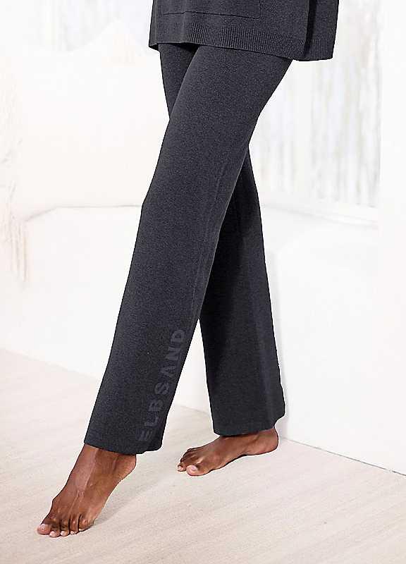 Elbsand Knitted Lounge Pants - Anthracite - Size 6/8 on Productcaster.