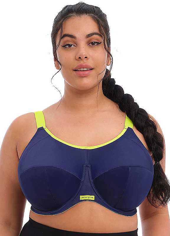 Elomi Energise Sports Bra - Navy - Size 34J on Productcaster.