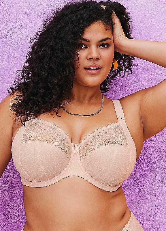 Plus Size Elomi Morgan Underwired Bra - Gold - Size 40FF on Productcaster.