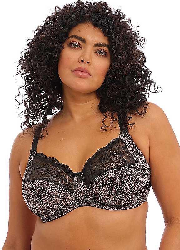 Plus Size Elomi Morgan Underwired Plunge Banded Bra - Black - Size 32K on Productcaster.