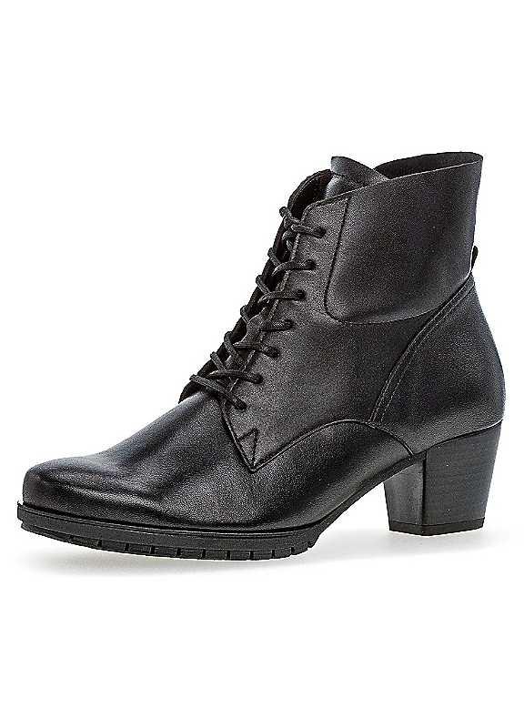 Gabor Lace-Up Ankle Boots - Black - Size 9 on Productcaster.