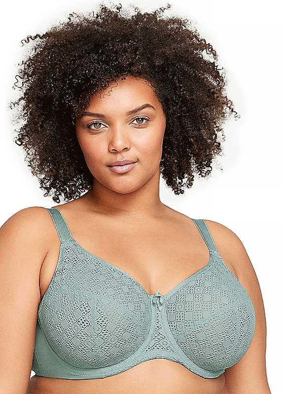 Plus Size Glamorise Lace Comfort WonderWire Bra - Natural - Size 42D on Productcaster.