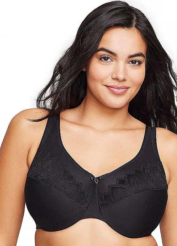 Glamorise Wonderwire Minimizer Bra - Black - Size 44C on Productcaster.