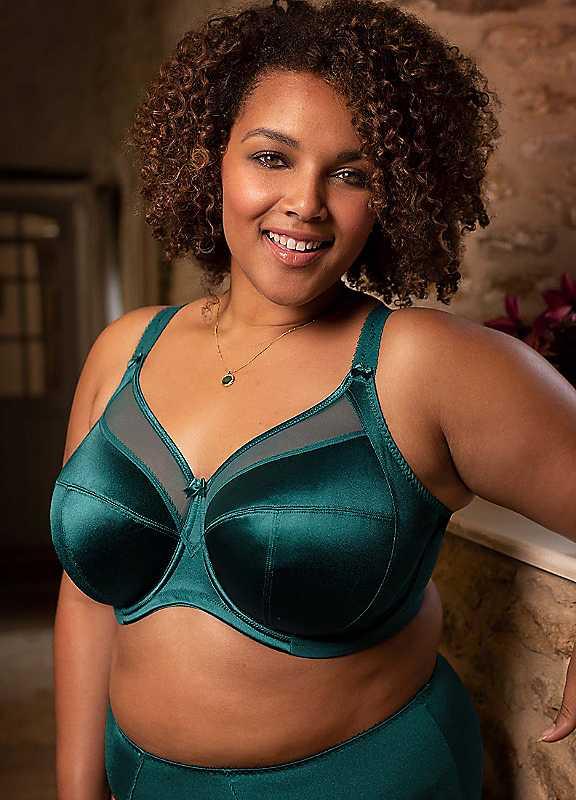 Goddess Keira Underwired Bra - Deep Teal - Size 38H on Productcaster.