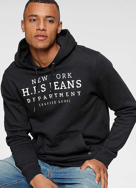 H.I.S Logo Print Hoodie - Black - Size XL on Productcaster.