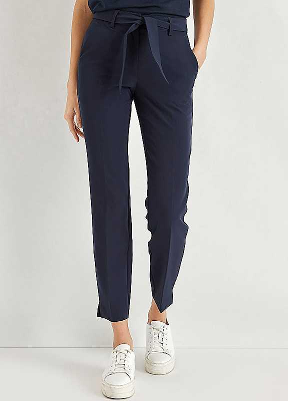 Hechter Paris Straight Leg Trousers - Navy - Size 16R on Productcaster.