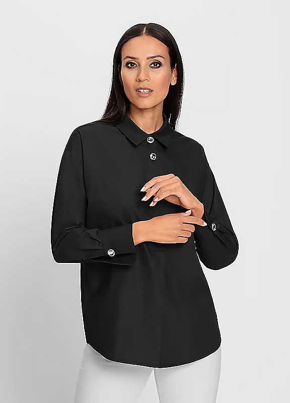 Heine Decorative Button Shirt - Black - Size 10 on Productcaster.