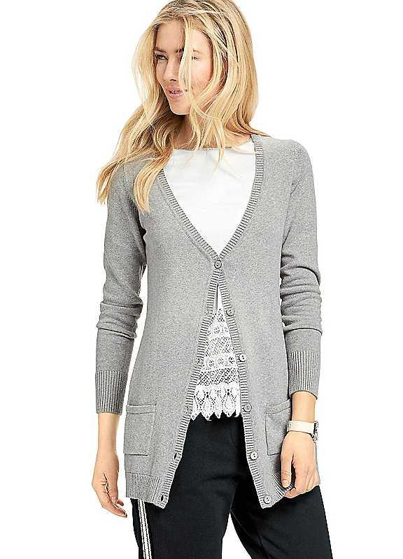 Plus Size Heine Fine-Knit Cardigan - Grey Marl - Size 24 on Productcaster.