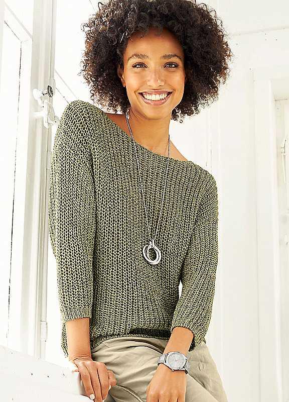 Plus Size Heine Knit Sweater - Khaki - Size 12 on Productcaster.