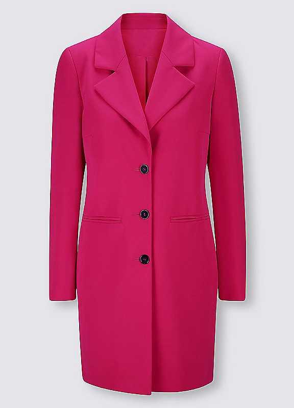 Plus Size Heine Lapel Collar Coat - Pink - Size 20 on Productcaster.