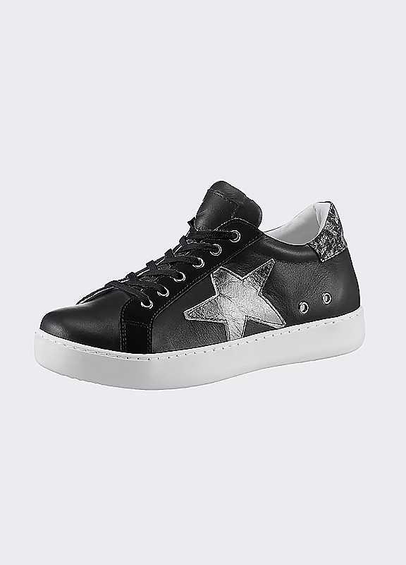 Heine Leather Star Trainers - Black - Size 42 on Productcaster.