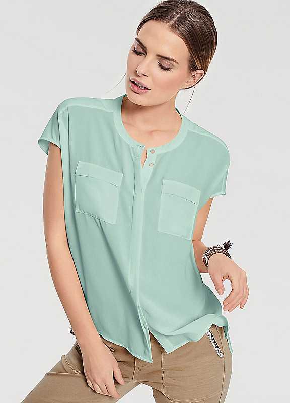 Heine Oversized Button Blouse - Mint - Size 12 on Productcaster.