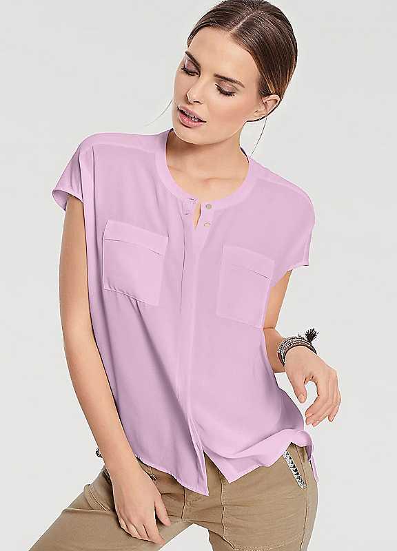 Heine Oversized Button Blouse - Pale Lilac - Size 22 on Productcaster.