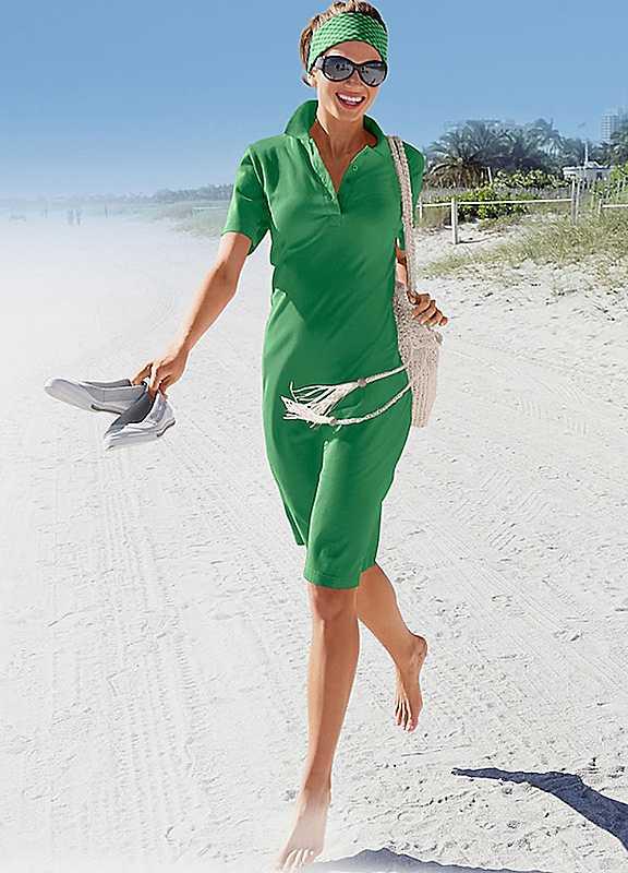 Heine Piqu Polo Dress - Green - Size 12 on Productcaster.