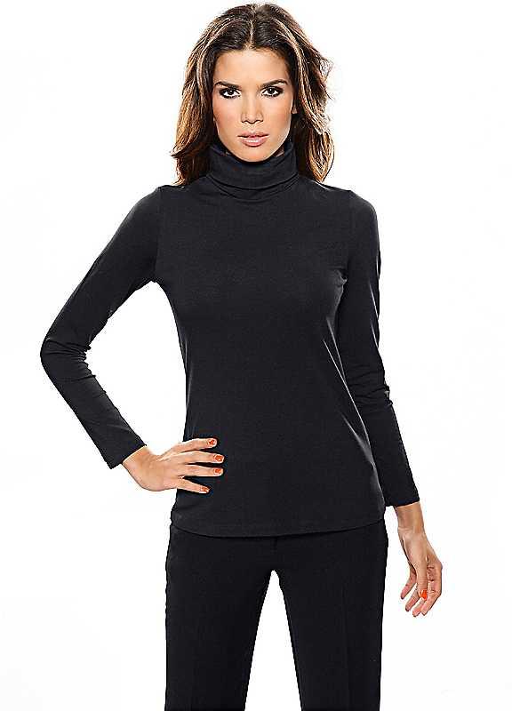 Plus Size Heine Turtleneck Long Sleeve Top - Black - Size 20 on Productcaster.