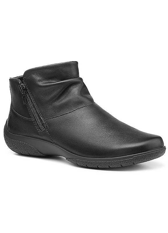 Hotter Murmur Wide Black Casual Boots - Size 9 on Productcaster.