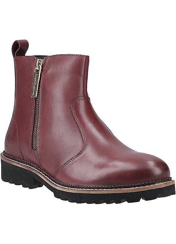 Hush Puppies Red Grace Zip Boots - Size 3 on Productcaster.