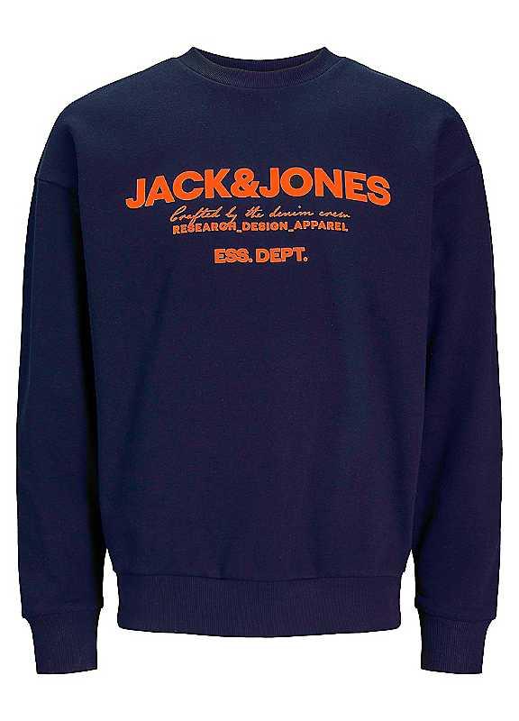 Jack & Jones Logo Detail Sweatshirt - Sky Captain - Size XS on Productcaster.