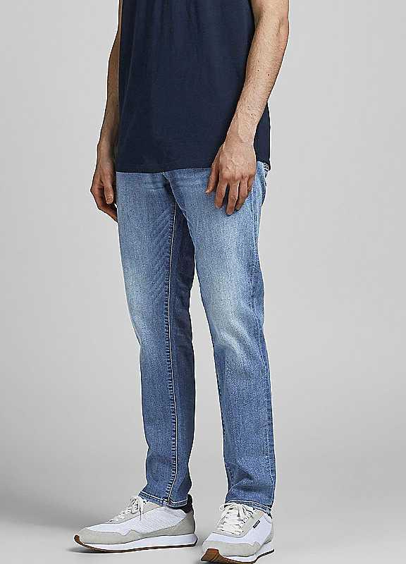 Jack & Jones Slim-Fit Jeans - Light Blue Denim - Size 33R on Productcaster.