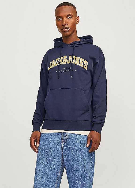 Jack & Jones Varsity Hoodie - Navy - Size XXL on Productcaster.