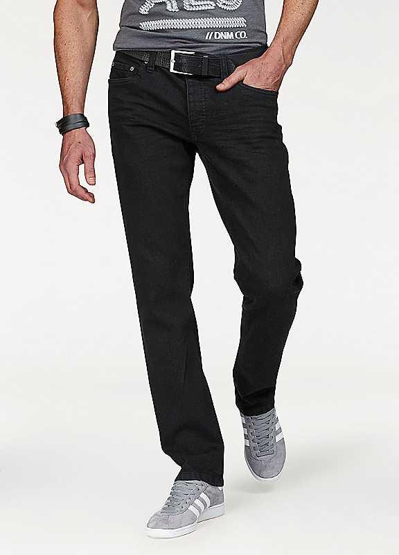 John Devin Straight Leg Jeans - Black Worn - Size 33L on Productcaster.