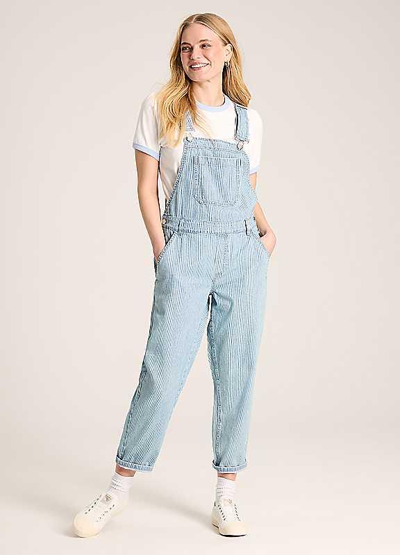 Plus Size Joules Railroad Dungarees - Denim - Size 14 on Productcaster.