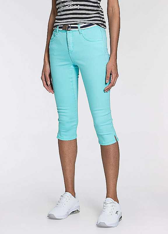 Plus Size KangaROOS Cropped Jeans - Mint - Size 14R on Productcaster.