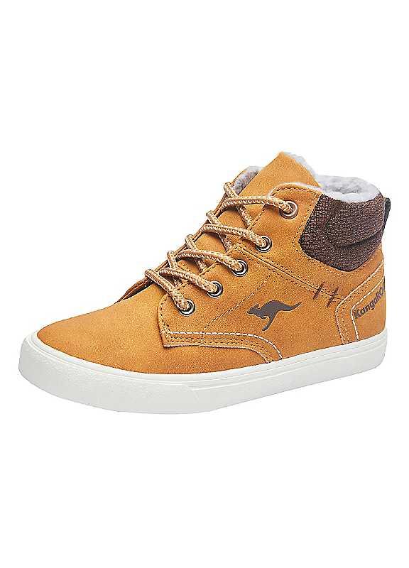 KangaROOS Kids High-Top Trainers - Tan - Size 4 on Productcaster.