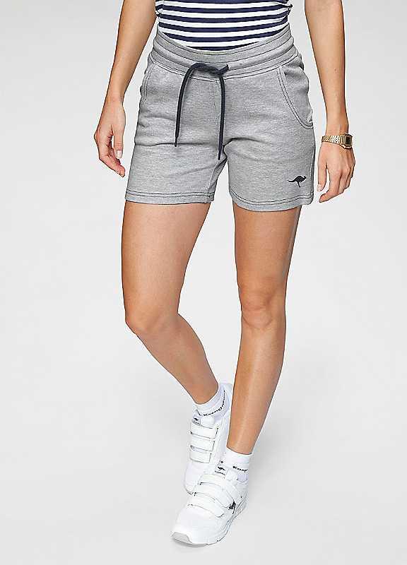 Plus Size KangaROOS Sweat Shorts - Grey Marl - Size 6 on Productcaster.