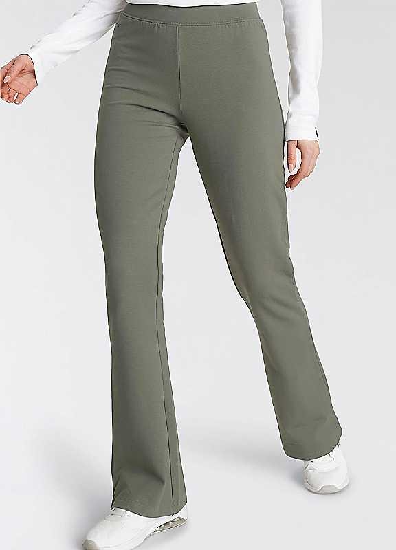 Plus Size KangaROOS Wide Leg Leggings - Khaki - Size 12 on Productcaster.