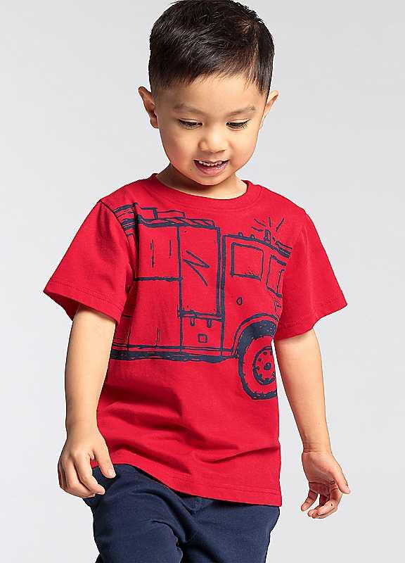 Kidsworld Printed Short Sleeve T-Shirt - Red Print - Size 10Y/11Y on Productcaster.