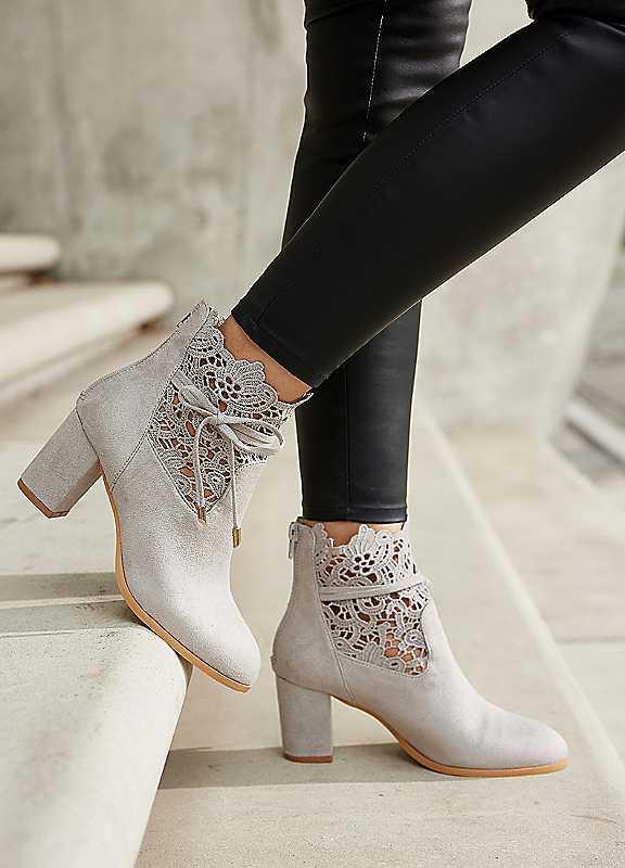 LASCANA Ankle Boots - Grey - Size 4 on Productcaster.