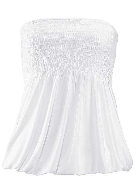 LASCANA Bandeau Top - White - Size 18/20 on Productcaster.