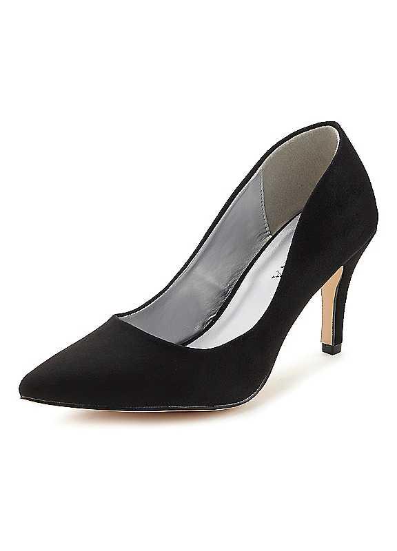 LASCANA Black High Heel Courts - Size 6.5 on Productcaster.