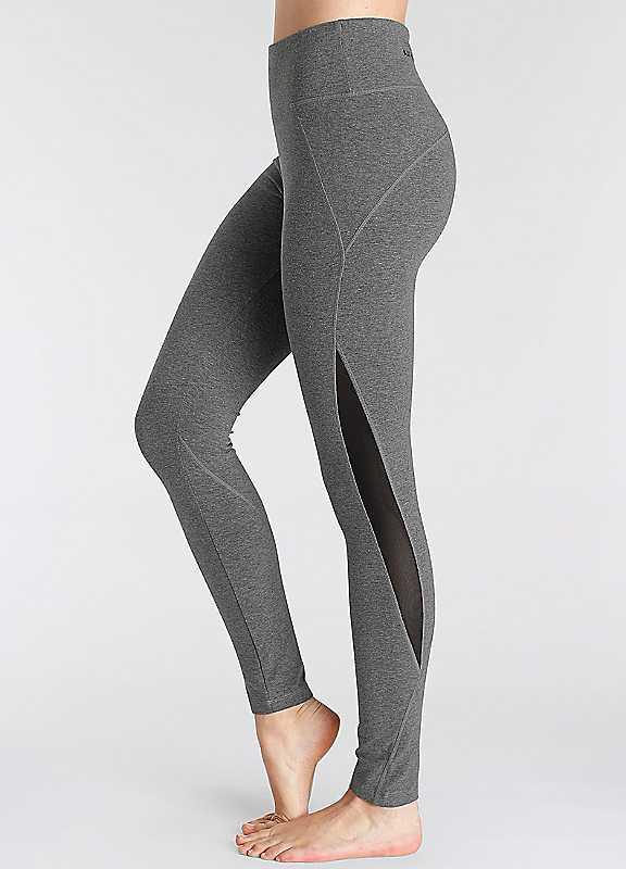 LASCANA Functional Leggings - Heather Grey - Size XL on Productcaster.