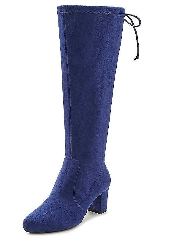 LASCANA Knee-High Boots - Navy - Size 6.5 on Productcaster.