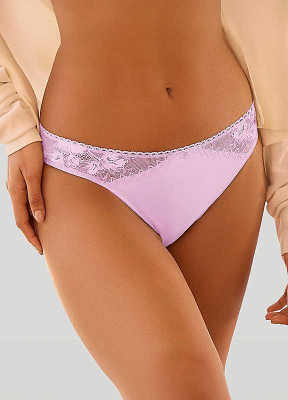 LASCANA Lace Patterned Briefs - Pink - Size 22/24 on Productcaster.