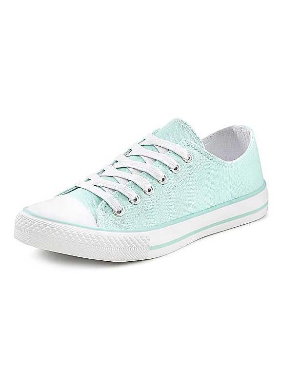 LASCANA Lace-Up Trainers - Mint - Size 8 on Productcaster.