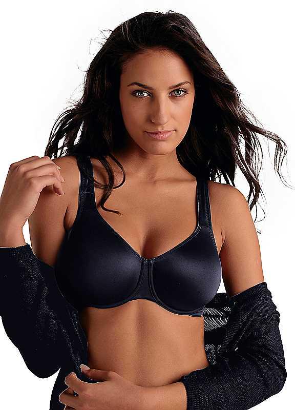 Plus Size LASCANA Minimiser Bra - Black - Size 34E on Productcaster.