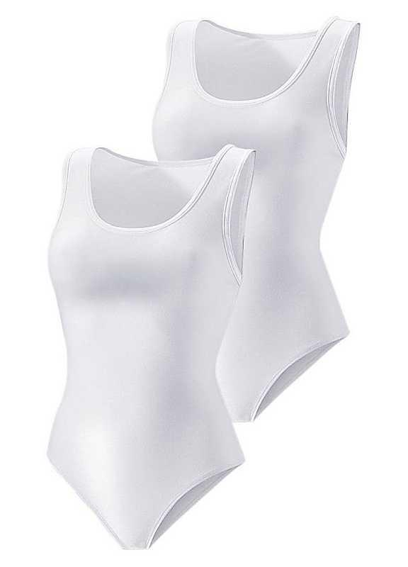 LASCANA Pack of 2 Body Vests - White - Size 22/24 on Productcaster.