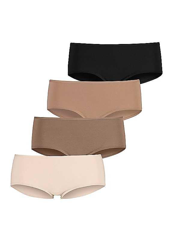 LASCANA Pack of 4 Panties - Multi - Size 6/8 on Productcaster.