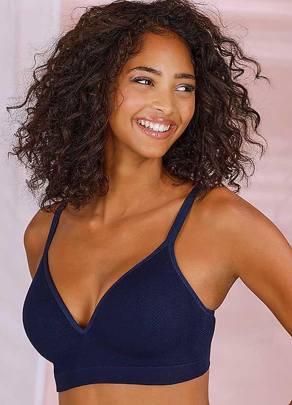 LASCANA Padded Push-Up Bra - Navy - Size 38C on Productcaster.